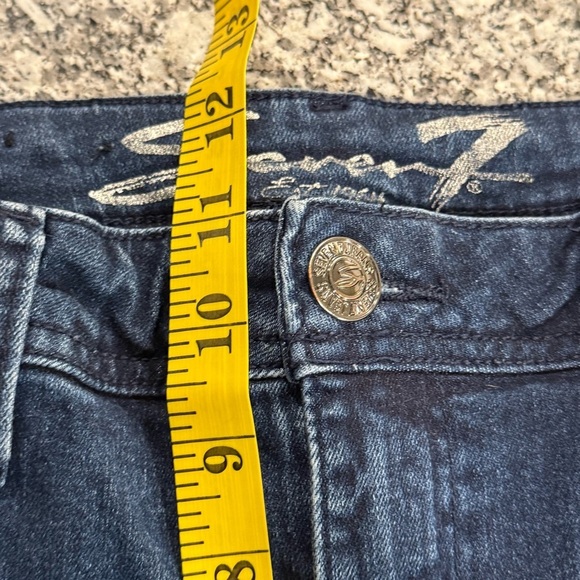 Seven7 High Rise Ankle Skinny jeans size 12 stretch raw hem - Picture 9 of 13